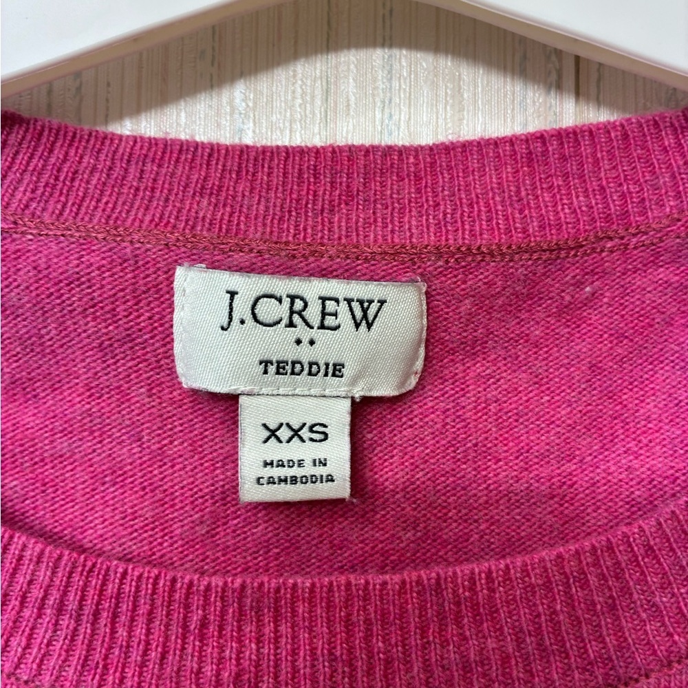 J. Crew cotton wool blend Teddie sweater, small Pink - Picture 5 of 5